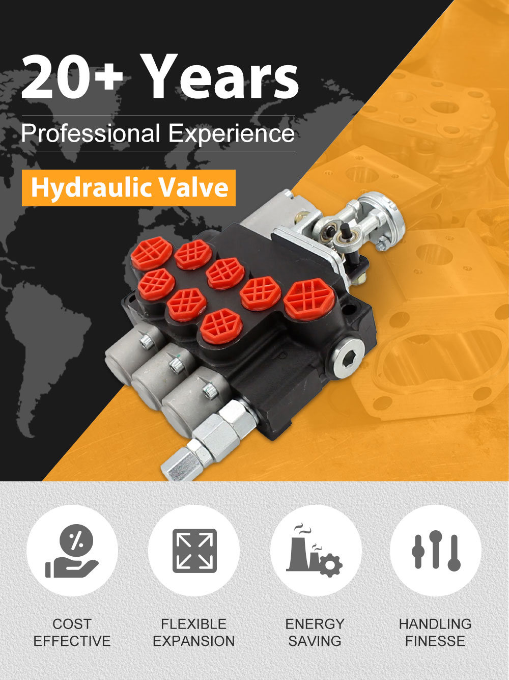 Dcv80 Electrohydraulic Control Valve Hydraulic Directional Valve - P40 Series | Wholesale & OEM detailed image